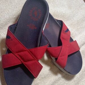 Polo Ralph Lauren Red Slide Sneaker Sandals